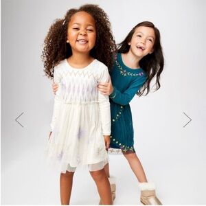 Hanna Andersson Disney Frozen II Elsa Long Sleeve Tulle Dress 6-7 Years $92